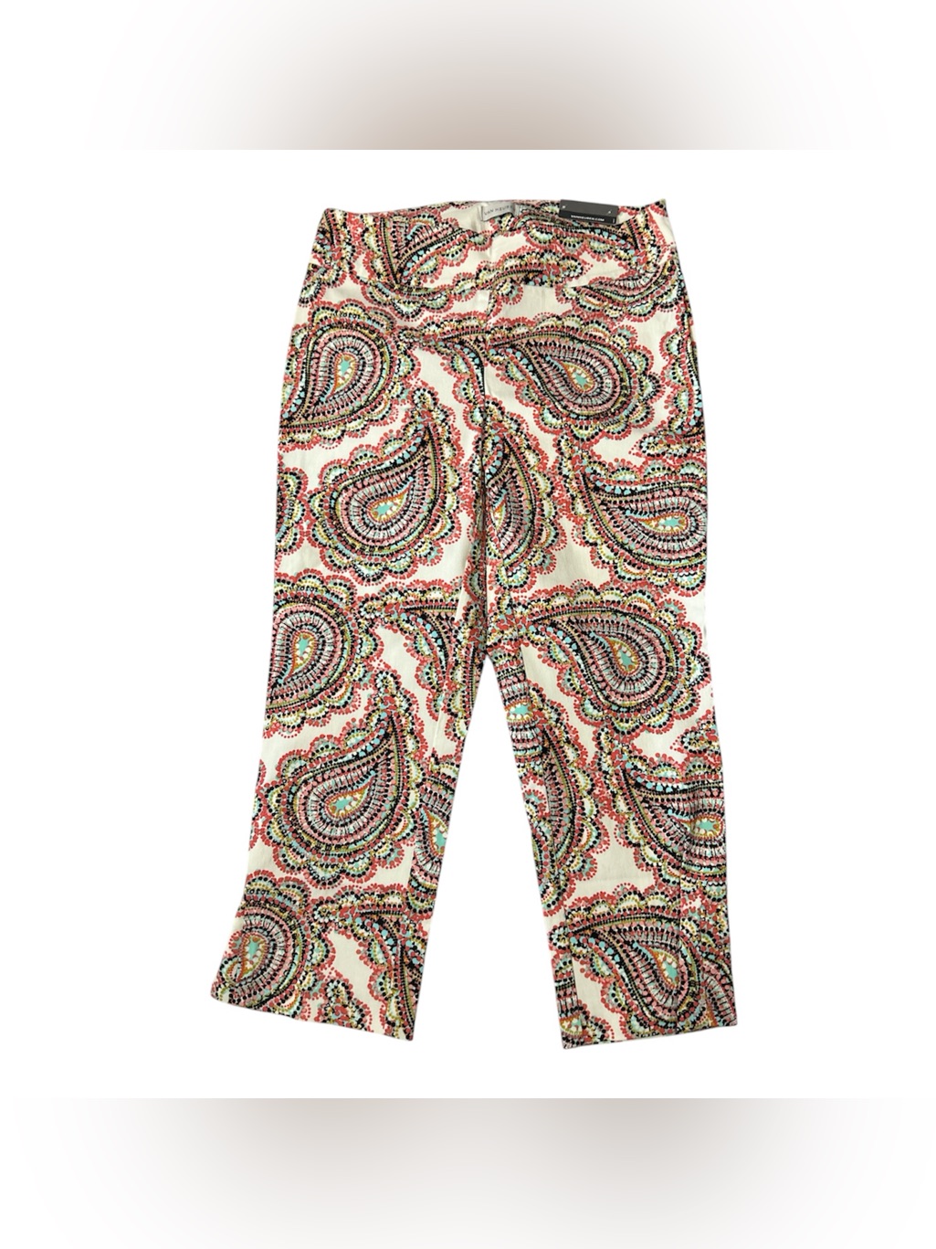 Van Heusen Colorful Paisley Print Capri Pants, Nwt, Size 4
